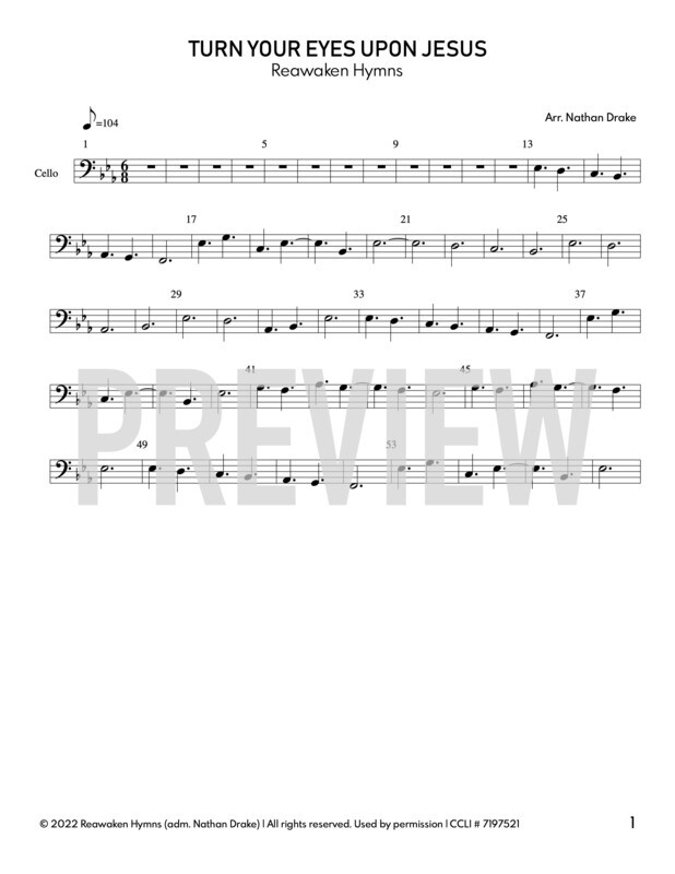 Turn Your Eyes Upon Jesus - String Sheet Music (2 parts)