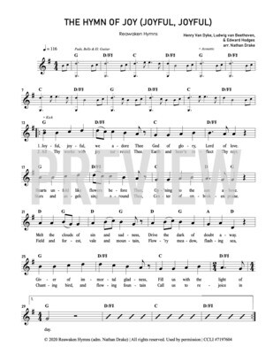 The Hymn of Joy (Joyful Joyful) - Lead Sheet
