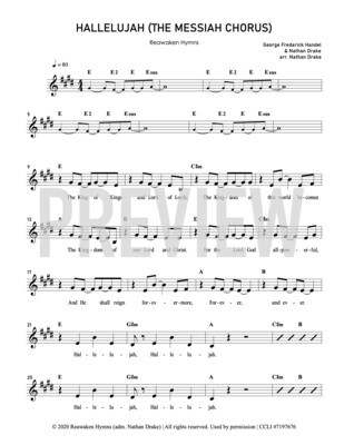 Hallelujah (The Messiah Chorus) - Lead Sheet