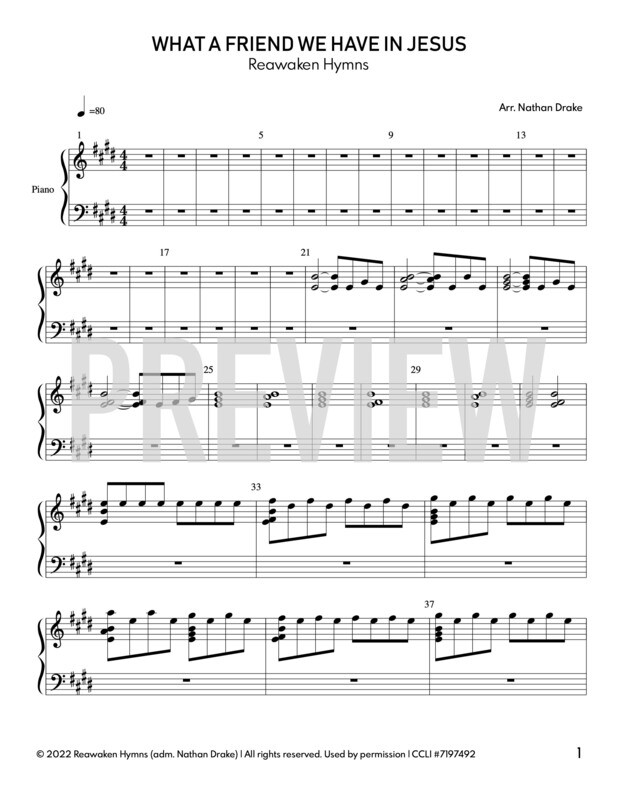 What a Friend We Have in Jesus - Piano Sheet Music