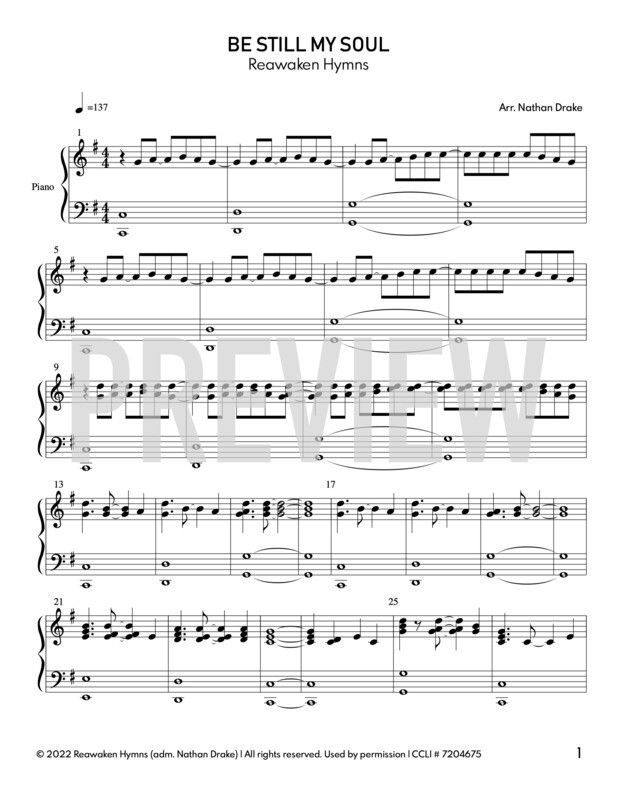 Be Still My Soul - Piano Sheet Music