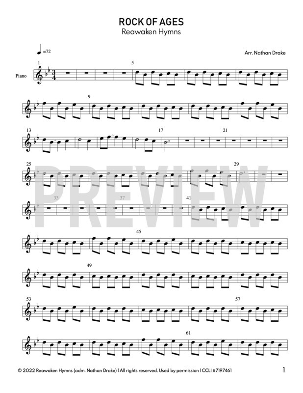 Rock of Ages - Piano Sheet Music