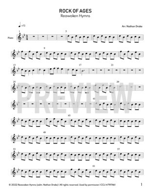 Rock of Ages - Piano Sheet Music