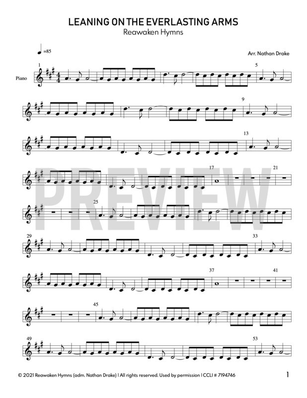 Leaning on the Everlasting Arms - Piano Sheet Music