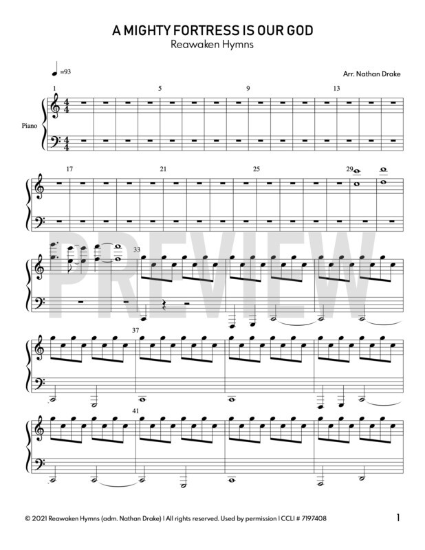 A Mighty Fortress is Our God - Piano Sheet Music