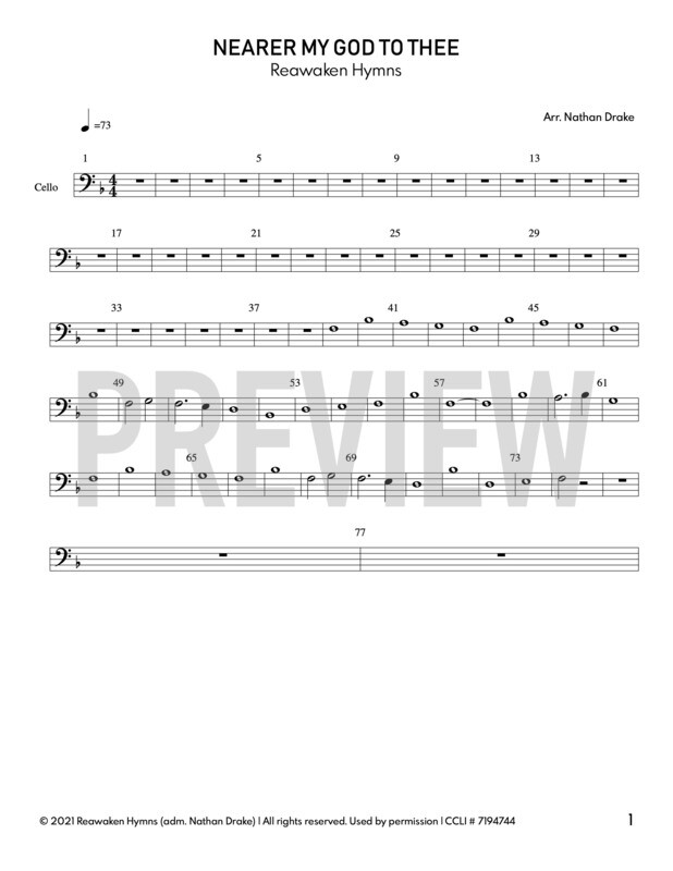 Nearer My God to Thee - Strings Sheet Music (2 parts)