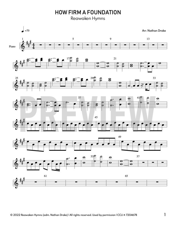 How Firm a Foundation - Piano Sheet Music