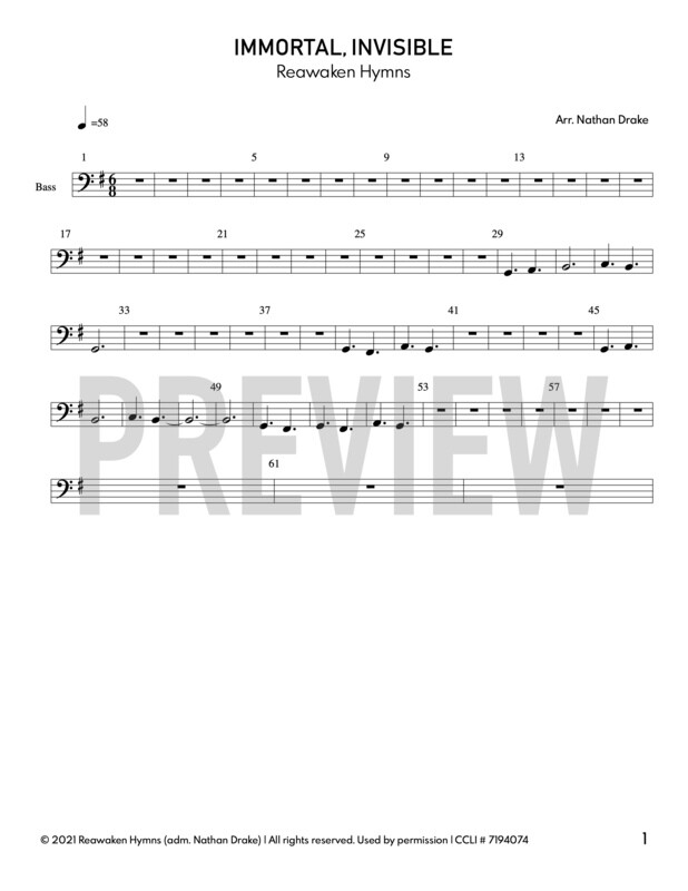 Immortal, Invisible - String Sheet Music (3 parts)