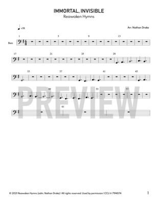 Immortal, Invisible - String Sheet Music (3 parts)