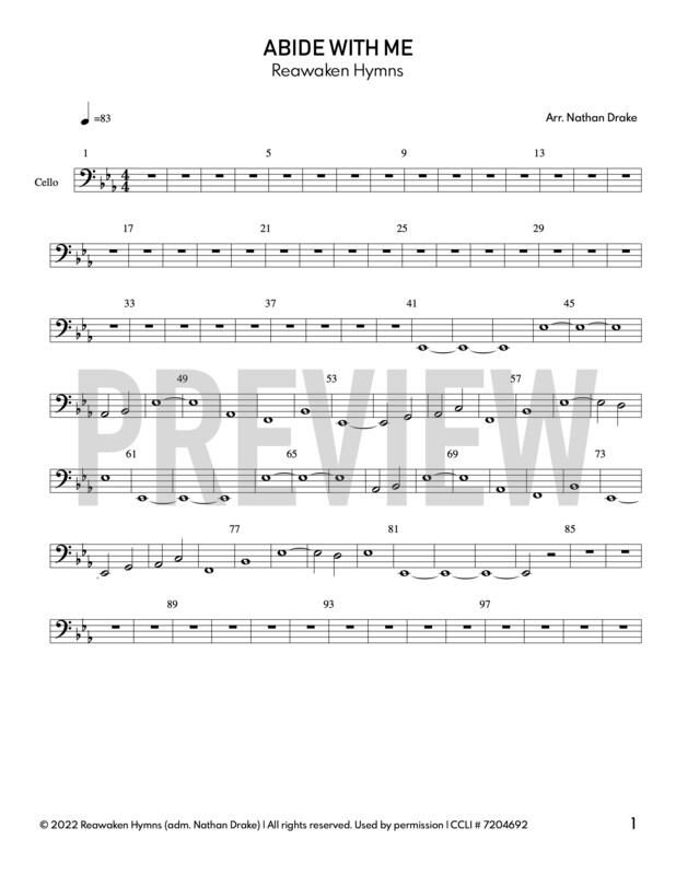 Abide With Me - Cello Sheet Music