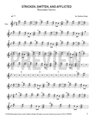Stricken, Smitten, and Afflicted - Piano Sheet Music