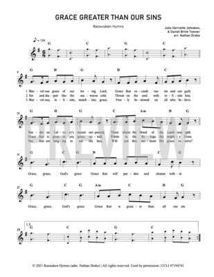 Grace Greater Than Our Sin - Lead Sheet