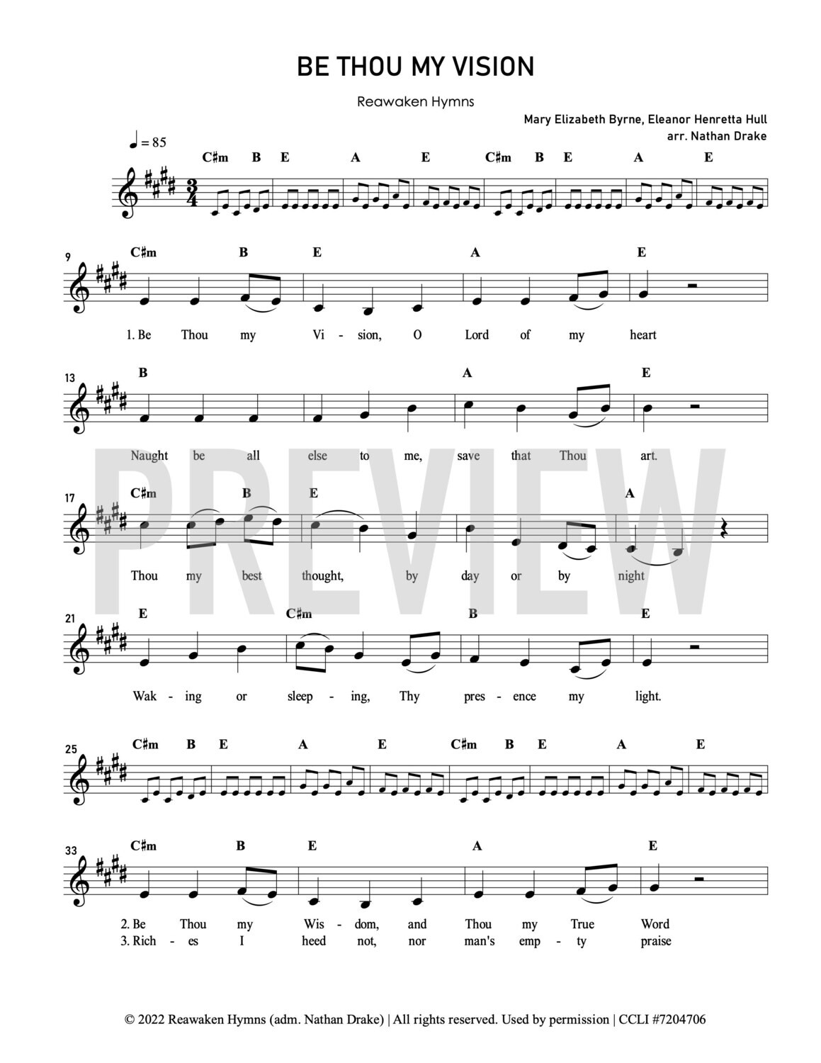 Be Thou My Vision - Lead Sheet