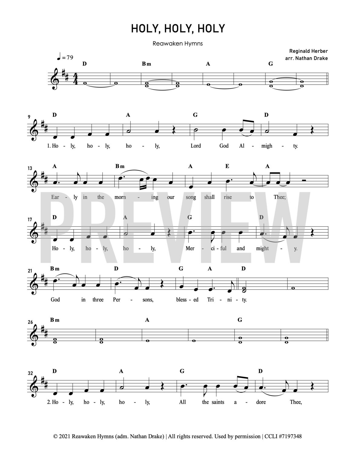 Holy, Holy, Holy - Lead Sheet
