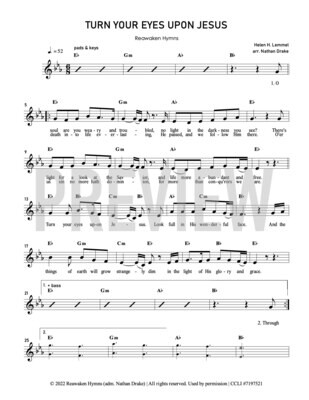 Turn Your Eyes Upon Jesus - Lead Sheet