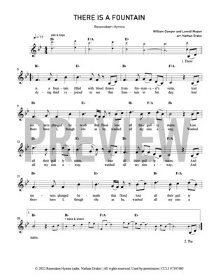 There is a Fountain - Lead Sheet