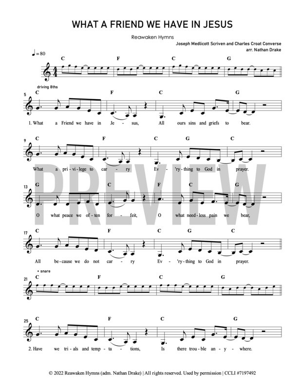 What a Friend We Have in Jesus - Lead Sheet