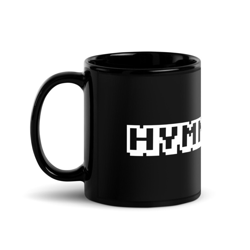 Hymn Nerd Black Glossy Mug