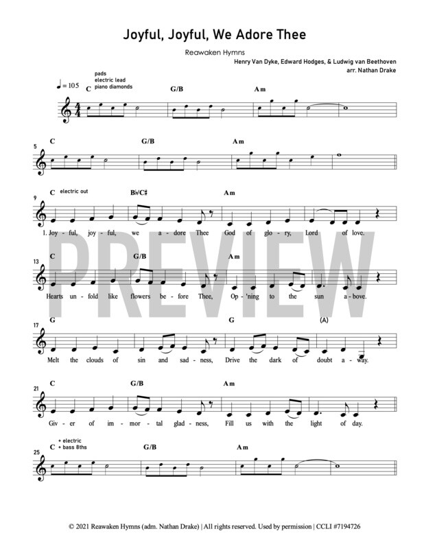 Joyful, Joyful, We Adore Thee - Lead Sheet