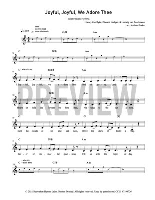 Joyful, Joyful, We Adore Thee - Lead Sheet