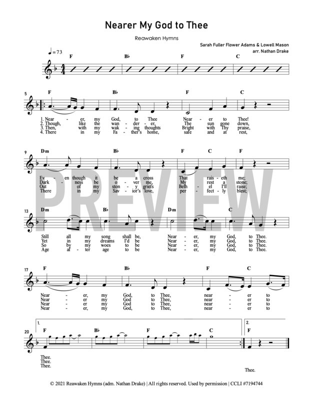 Nearer My God to Thee - Lead Sheet