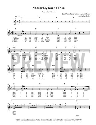Nearer My God to Thee - Lead Sheet