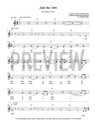 Just As I Am - Lead Sheet