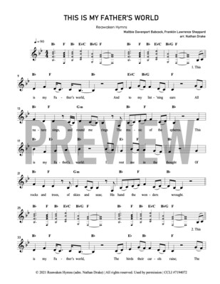 This Is My Father&#39;s World - Lead Sheet