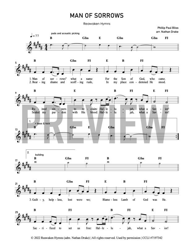 Man of Sorrows - Lead Sheet