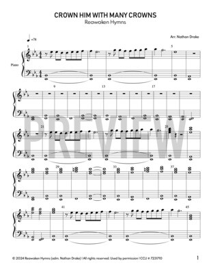 Crown Him With Many Crowns - Piano Sheet Music