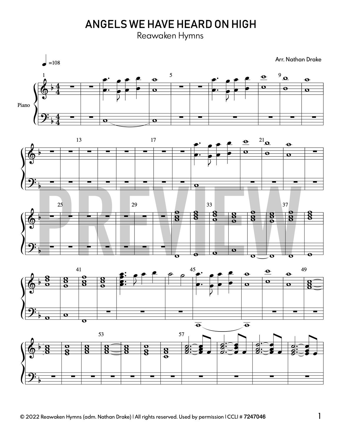 Angels We Have Heard On High (2024) - Piano Sheet Music