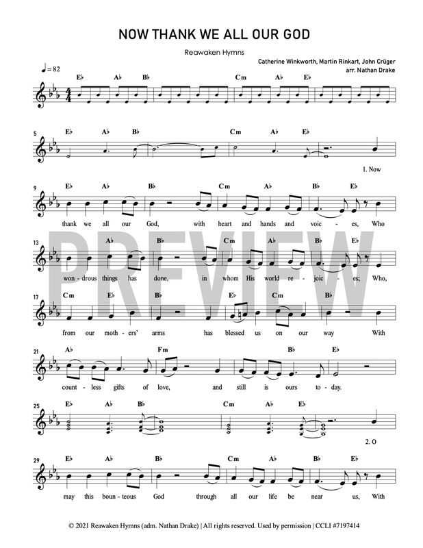 Now Thank We All Our God - Lead Sheet