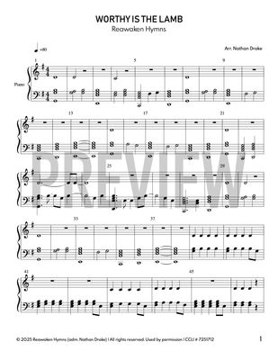 Worthy Is The Lamb - Piano Sheet Music