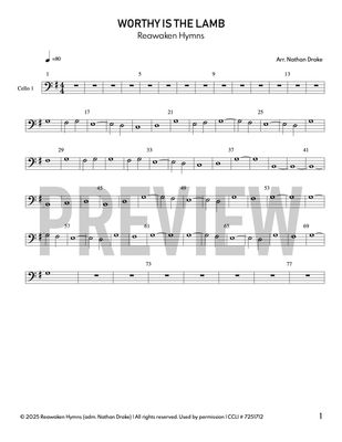 Worthy Is The Lamb - Cello Sheet Music