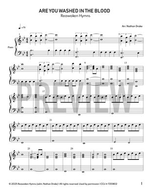 Are You Washed in the Blood - Piano Sheet Music