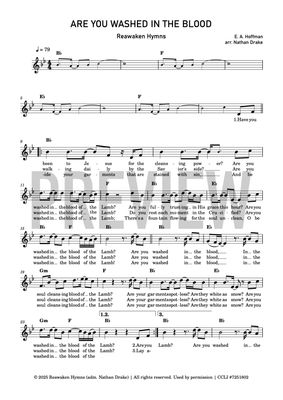 Are You Washed in the Blood - Lead Sheet