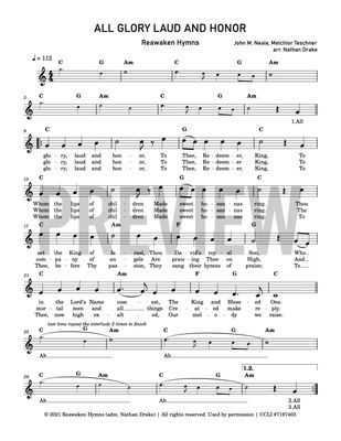 All Glory Laud and Honor - Lead Sheet