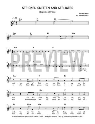 Stricken, Smitten, and Afflicted - Lead Sheet
