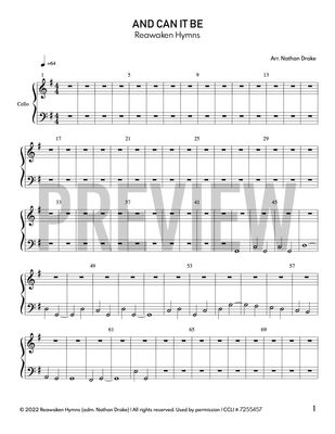 And Can It Be - Cello Sheet Music