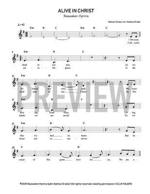 Alive In Christ - Lead Sheet