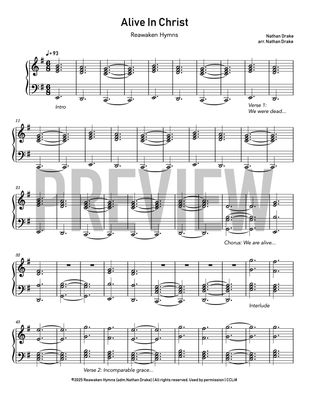 Alive In Christ - Piano Sheet Music