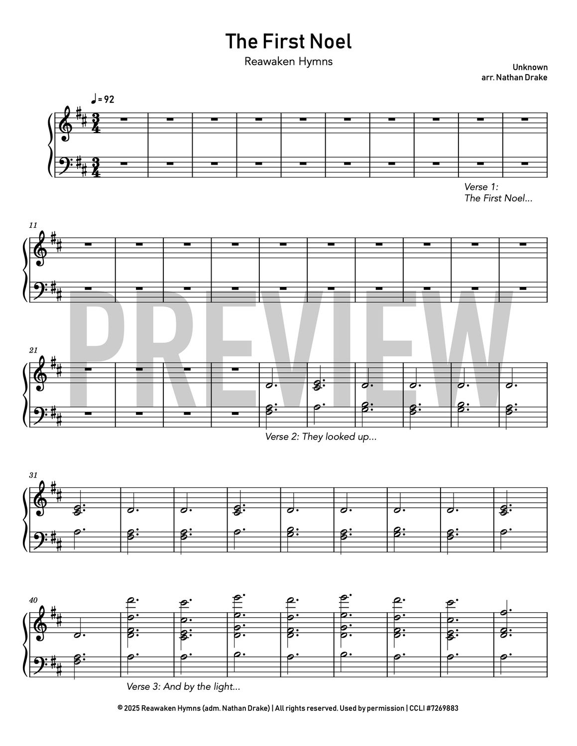The First Noel (2025) - Piano Sheet Music