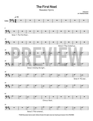 The First Noel (2025) - Cello Sheet Music
