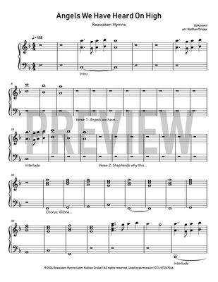 Angels We Have Heard On High (2024) - Piano Sheet Music