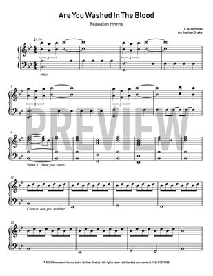 Are You Washed in the Blood - Piano Sheet Music