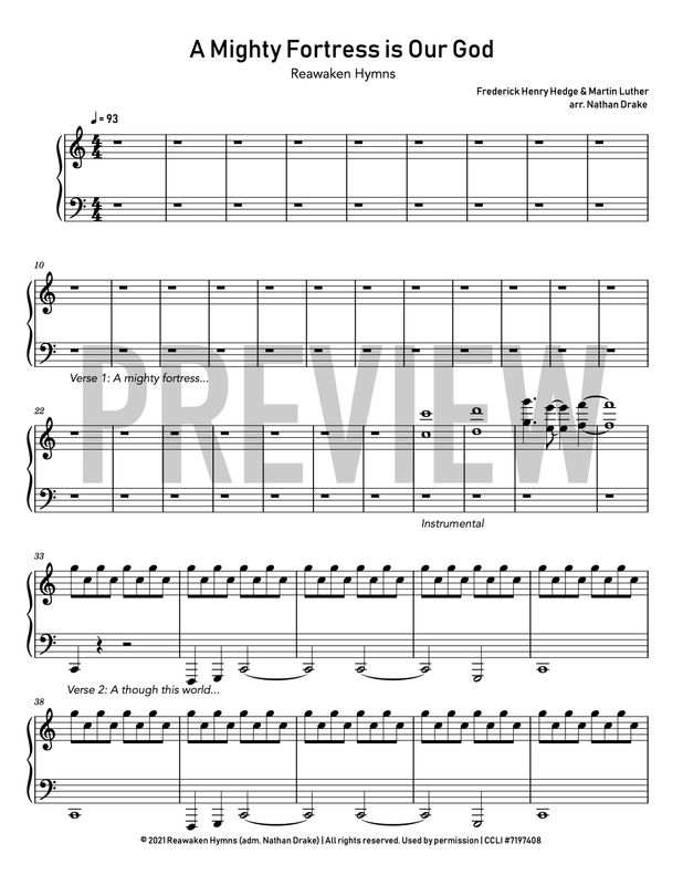 A Mighty Fortress is Our God - Piano Sheet Music