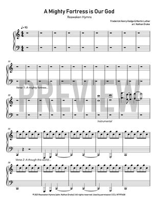 A Mighty Fortress is Our God - Piano Sheet Music
