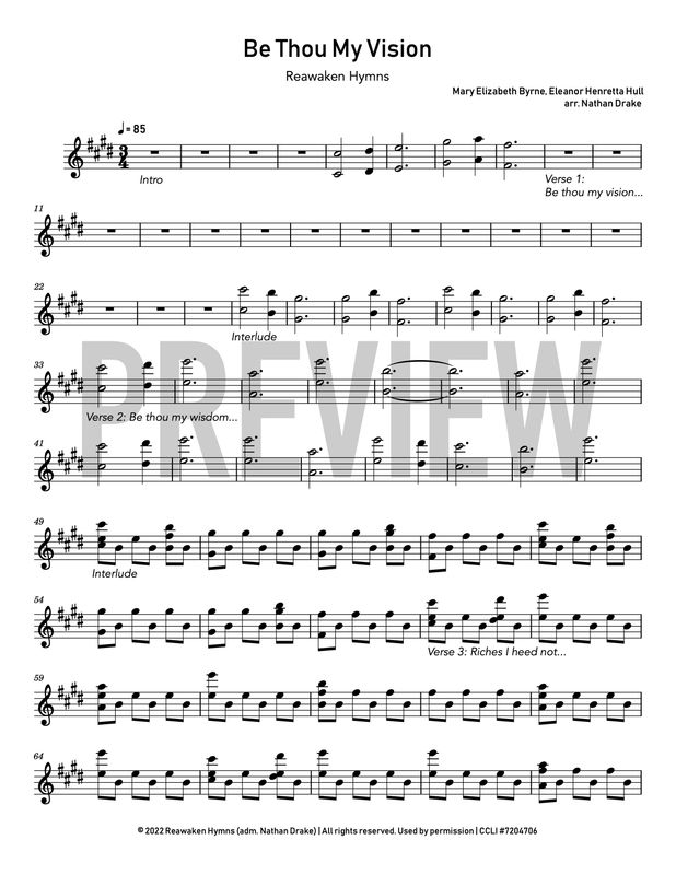 Be Thou My Vision - Piano Sheet Music