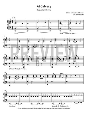 At Calvary  - Piano Sheet Music