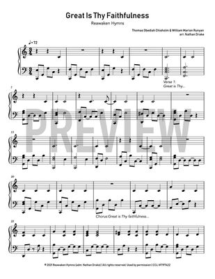 Great Is Thy Faithfulness - Piano Sheet Music